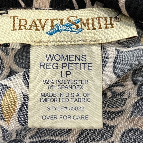 Elegant acorn print 3/4 sleeves fake wrap Dress fall vibes size LP - Picture 11 of 13